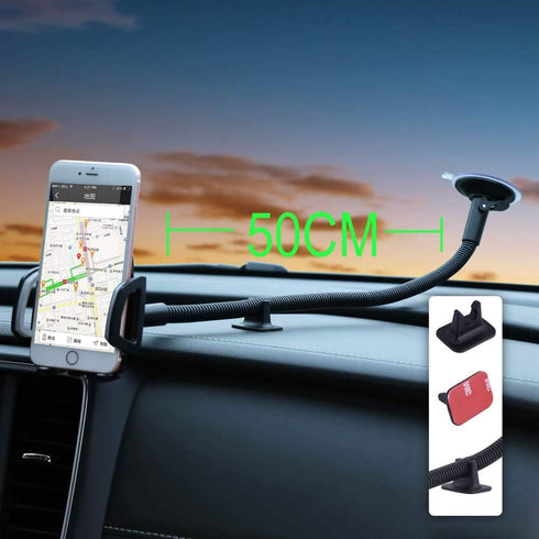 Windshield Car Phone Mount, Universal Cell Phone Holder with Long Arm for iPhone and Samsung Galaxy (20inch)