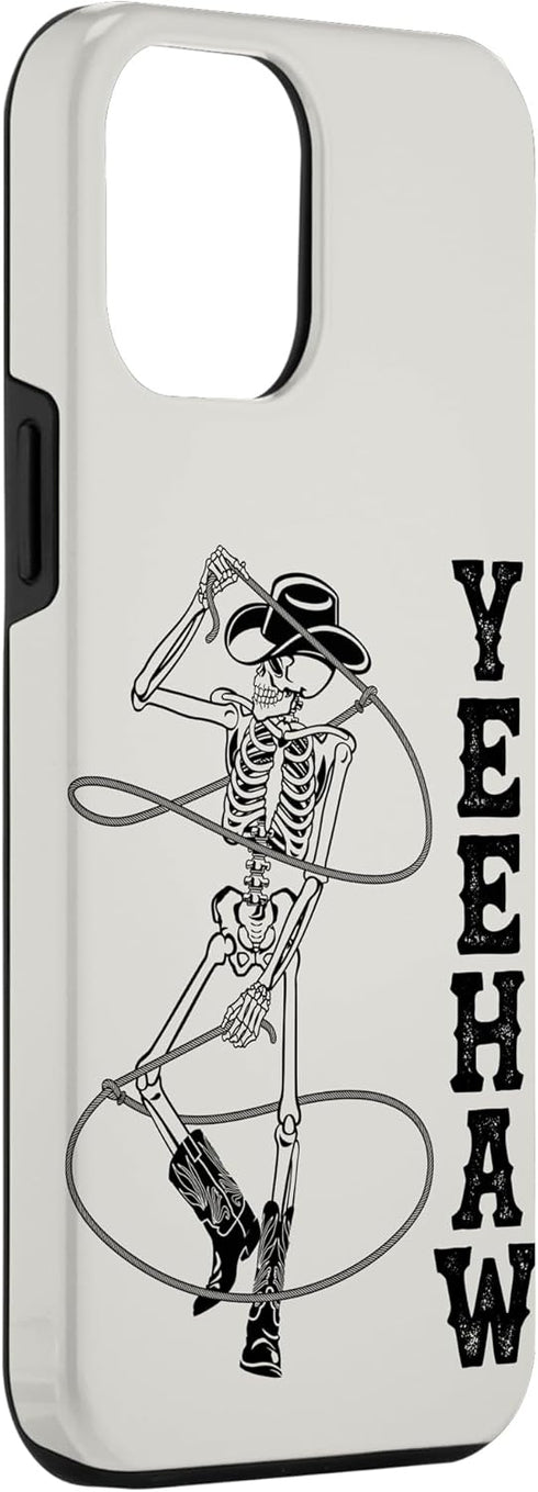 iPhone 14 Plus Case Western Cowboy Skeleton Yeehaw Rodeo Southern Country Music