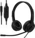 Wired Headset with Microphone for PC Laptop, 3.5mm Jack Headset with Clear Chat Mic (Black, 1 Pack)