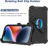 for iPhone 14 Case (6.1”) with Belt Clip Holster, 2X Screen Protector, Heavy Duty Military Grade Full Body Shockproof Dust-Proof Drop Proof Rugged Protective Cover for iPhone 14 (Black)