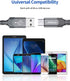 JSAUX Micro USB Charger Cable (3-Pack 3.3ft+6.6ft+10ft) Nylon Braided Cord for Samsung Galaxy S6 S7 Edge Note 5 - Grey