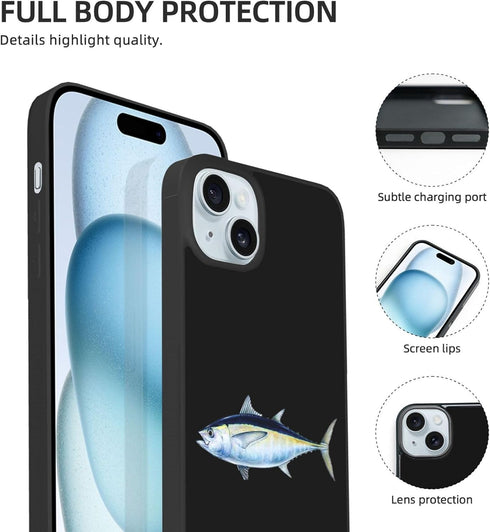 FXOMARLIN 15 15 Tuna Fish Dual Camera Case for iPhone and Plus