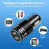2Pack 60W USB Car Charger, Fast Charging Cigarette Lighter Adapter with 2 Ports, Type C Mini Car Charger for iPhone