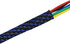 30ft PET Expandable Wire Cable Sleeve (1/4", Blue & Black)