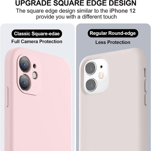 Vooii iPhone 11 Case - Chalk Pink, Upgraded Liquid Silicone, Square Edges, Camera Protection, Soft Microfiber Lining.