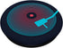 Retro Vinyl Red and Blue Record Album Music Art PopSockets Standard PopGrip