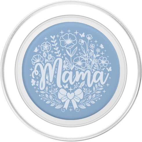 Botanical Wildflower Mama Mothers Day Gifts Co. Pastel Baby Blue Heart Mama Bow Minimalist Floral Wildflower PopSockets