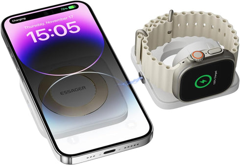 ?????????????? 2 in 1 Wireless Charging Station, Magnetic Detachable Charger for Apple, Compatible with iPhone 15/14/13/12,