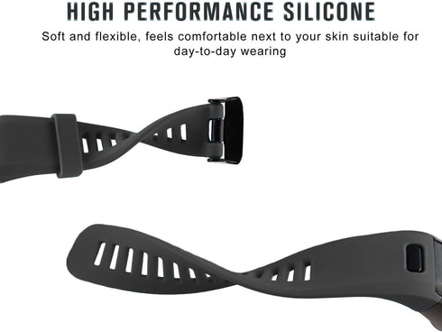 Bands Replacement Compatible with Garmin Vivosmart HR, Black Strap with Metal Buckle, Fitness Sport Wristband