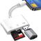 ADRUDY SD Card Reader for iPhone iPad, SD Card Reader with SD/MicroSD/USB-A 3