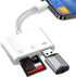 ADRUDY SD Card Reader for iPhone iPad, SD Card Reader with SD/MicroSD/USB-A 3