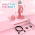 ZealSound Gaming USB Pink Microphone with Quick Mute for Phone, Computer, PC, PS5, Studio Mic with Gain Control, Echo &