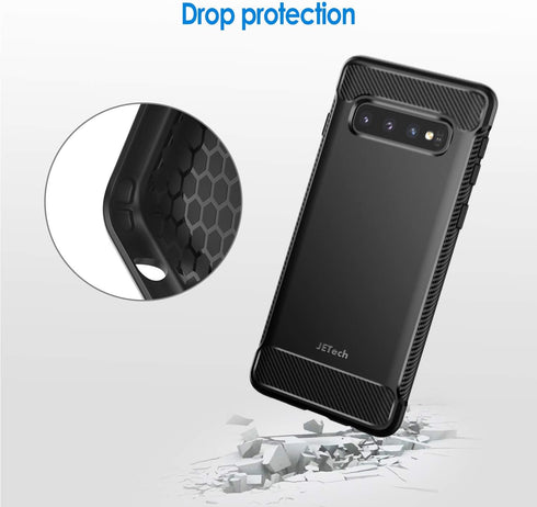 JETech Slim Fit Case for Samsung Galaxy S10, Thin Shock-Absorption Phone Cover (Black)