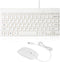 USB Wired Keyboard & Mouse Combo - Ultra-Thin Mini USB Mouse and Keyboard Combo (White)