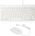 USB Wired Keyboard & Mouse Combo - Ultra-Thin Mini USB Mouse and Keyboard Combo (White)