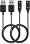 E ECSEM Charger Cable, USB Type A, 80cm, for Bose Frames Alto S/M M/L, Rondo, Soprano and Tenor - 2 Black.