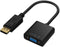 DP to VGA Adapter, Gold-Plated DisplayPort to VGA Converter, Male to Female 1080P