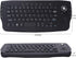 Multimedia Wireless Mini Keyboard with Trackball Mouse, 2.4Ghz, Scroll Wheel for PC, Mac, Android TV Box, Black
