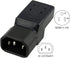 Dracaena 10 Pack IEC320 C14 Male to Nema 5-15R PDU USA UPS Extension Power Plug Adapter