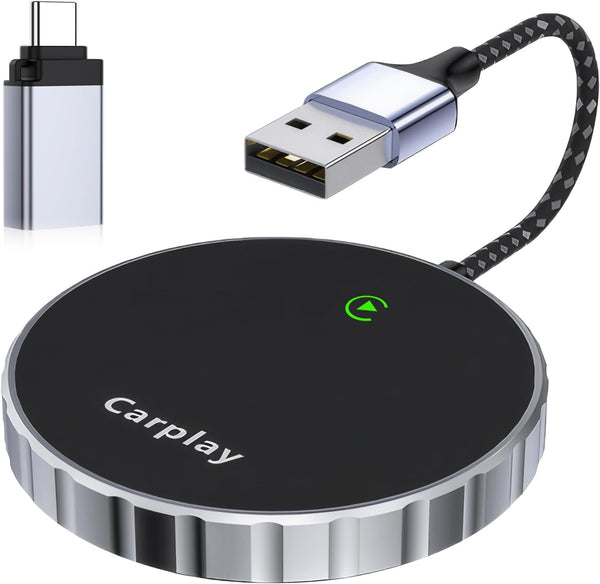 Wireless CarPlay Adapter for iPhone, Fast & Stable Wired to Wireless CarPlay Dongle, Fits Apple iOS 10+ and 2015 Cars