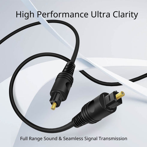 TNP Digital Optical Audio Cable 6 Feet S/PDIF Fiber Optic Toslink Cable for TV, Soundbar, Home Theater, PS4, Xbox