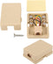 Phone Jack Surface Mount Single Port Telephone Jack Box, 4 Screw Terminals to 1 RJ11 6P4C Female, 2pack Ivory