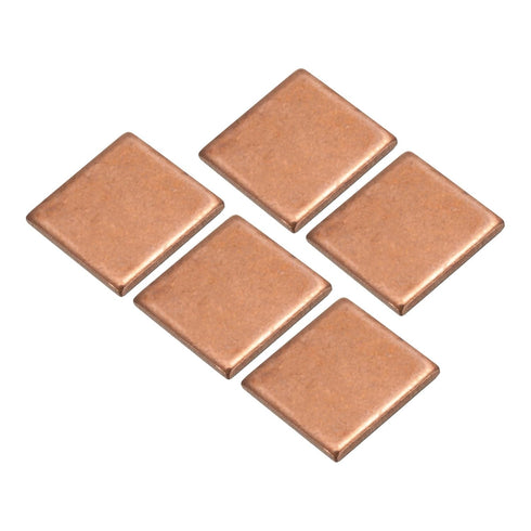 MECCANIXITY Heatsink Copper Sheet Shim, 2mm Thickness, 20 x 20mm Pads with Thermal Conductive Adhesive Tape