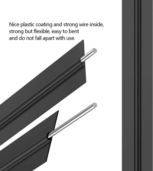 400 Pcs Twist Ties for Bags - 5" Reusable Black Plastic Coated Heavy Duty Twist Ties