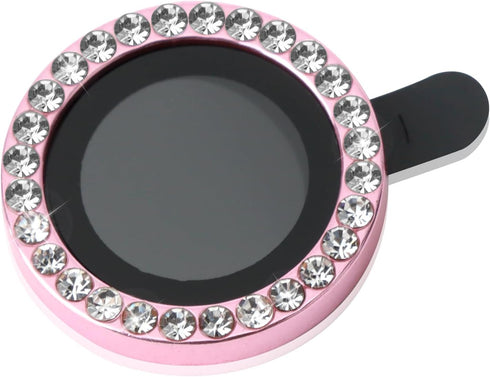 EBQOSK 1 Pack 16/16 9H Camera Lens Protector for Iphone Plus, Pink Bling Diamond Rings High Tempered Glass Camera Lens