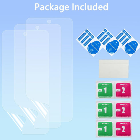 3 Pack Hydrogel Film for Samsung Galaxy S20, Transparent Soft TPU Screen Protector, High Sensitivity