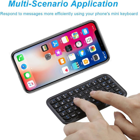 Wireless Keyboard Super Mini Rechargeable Cordless Bluetooth Keybaord,Silent Compact Small Pocket Travel Keypad Portable Slim Wireless Keyboard for Computer iPad Laptop PC Notebook Tablets Smartphones