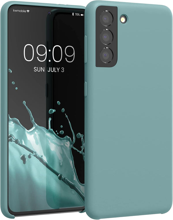 kwmobile Case Compatible with Samsung Galaxy S21 - TPU Silicone Phone Cover with Soft Finish in Arctic Night