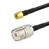 BINGFU SMA Male to UHF SO239 Female & PL259 Male RG58 Coaxial Jumper Cable, 12 inch (2-Pack)