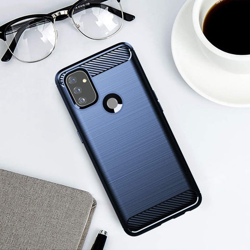 Osophter Shock-Absorption TPU Case for Oneplus Nord N100, Flexible Protective Cover (Navy Blue)