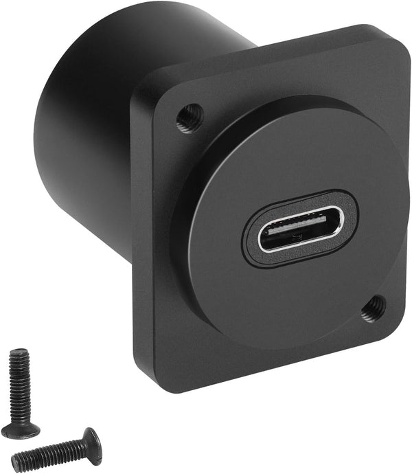 QIANRENON 10Gbps USB C to USB C Panel Mount Adapter Type C 3.1 Female to Female Connector, 100W Charging, for Extension