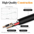 Micro USB Cable 10ft High Speed Data Transfer Fast Charging Android Phone Charger Cord for Kindle Fire Samsung Galaxy Note 5 4 S6 Edge J7 J7V J5 J3 LG E4 E5 E6 Tablet PS4 Xbox Car-Black