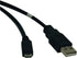 Tripp Lite USB 2.0 Hi-Speed A to Micro-B Cable (M/M), 3-ft., Black (U050-003)