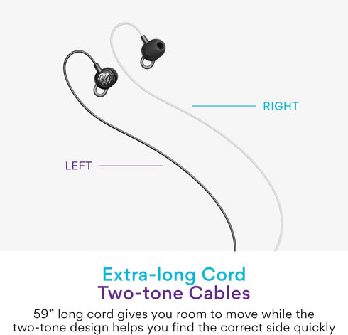 MEE audio SleepTones USB-C Wired Sleep Earbuds for Side Sleepers with Lightweight Low-Profile Silicone Earpieces, Noise