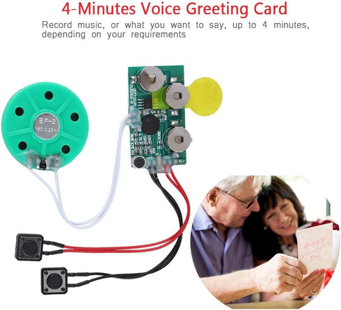 FOSA 4 Minutes DIY Greeting Card Chip Music Sound Voice Recording Module Device Chip Recordable Sound Chip