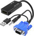 MT-VIKI VGA to HDMI Adapter, 1080P Converter with Audio+USB Power from VGA Computer to HDMI TV/Monitor, Male to Female