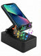 YUEWEESER Cell Phone Stand 3-in-1 Foldable with Induction Speaker & Atmosphere Light, 360
