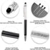 YOUMI 3 pcs 2 in 1 Bling Ballpoint Pens, Crystal Diamond Pen Capacitive Touch Screen Stylus for iPhone iPad (Black)