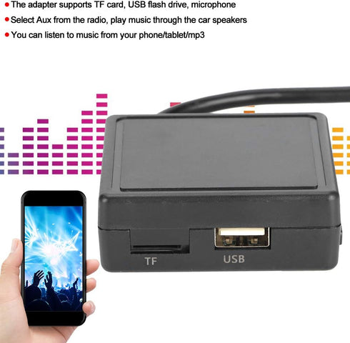 KIMISS Bluetooth Module, Car AUX Adapter USB 3.5mm Plug Music Receiver Cable Fit for JVC Alpine CD KSU58 PD100 U57 U29(19)