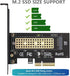 M.2 NVME to PCIe 3.0 x4 Adapter with Aluminum Heatsink Solution