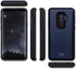 TORU CX PRO Case for Galaxy S9 Plus, Slim Shockproof Cover with Card Holder, Kickstand, Mirror, USB Adapter - Blue