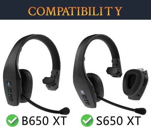 SOULWIT Cooling-Gel Earpads Replacement for BlueParrott B650/S650(650XT 650 XT) Noise Cancelling Bluetooth Headset, Ear Pads Cushions with High-Density Noise Isolation Foam - B650XT CG Black