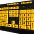 EasyTouch 132 Multimedia Desktop Keyboard, Black - Adesso AKB-132UY, Florescent Yellow