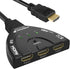 Fosmon 4K HDMI Switch 3 in 1 Out, 4K@30Hz, 3-Port HDMI Splitter Hub, Auto Switching for HDTV, PS5/4