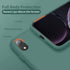 Cordking iPhone XR Case, 6.1" Ultra Slim Silicone, Shockproof with Soft Anti-Scratch Microfiber Lining, Midnight Green