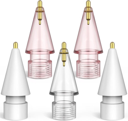 BOBEN 5 Pack Clear Pencil Tips for Apple Pencil 2nd Generation and 1st